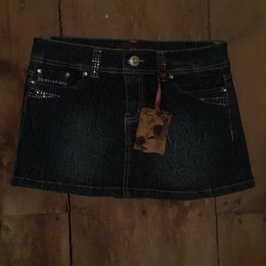 New* Denim Mini Skirt Small 5/6